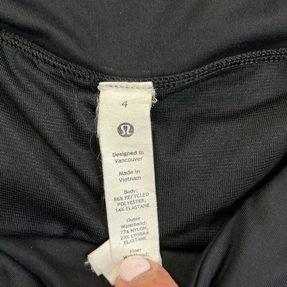 Lululemon Speed Up High Rise Shorts Heather Lux Black Gray Womens 4 - Picture 5 of 11